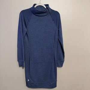 Title Nine navy french terry guthrie long sleeve dress size medium